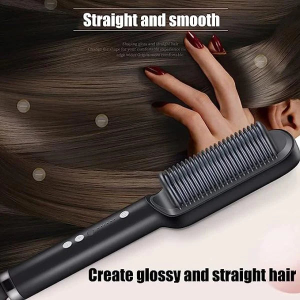 2-IN-1 HAIR STYLING COMB STRAIGHTENER HAIR BRUSH