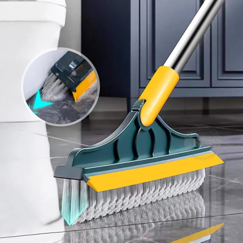2 in 1 Floor Scrub Brush And Wiper With Free Gift Single Hook