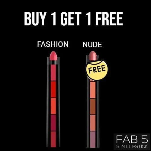5 in 1 Matte Lipstick -Huda Beauty– Buy 1 Get 1 Free